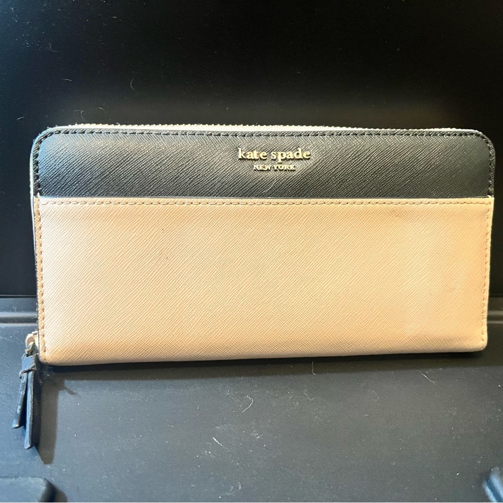 Blush Pink & Black Kate Spade Wallet